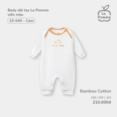 LA POMME Body dài tay viền màu(NB-3M)