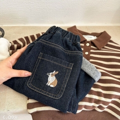 TH Quần JEANS túi thêu thỏ(90-140)