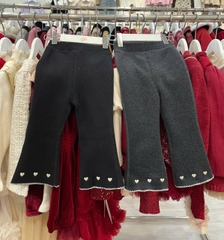 MT - Quần legging lót nỉ tim ống loe(16-20)
