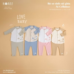 HRNEE - Bộ sơ sinh cài giữa CELLULOSE(0-6M)