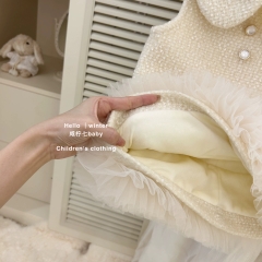 TL - Váy gile dạ kem cổ sen tùng bèo(80-120)