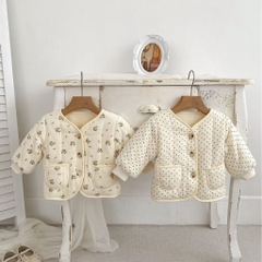 JS Áo khoác muslin lót nỉ 2 túi(66-80)