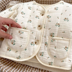 JS Áo khoác muslin lót nỉ 2 túi(66-80)