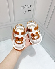 KB - Sandal tập đi trắng gấu nâu(16-20)