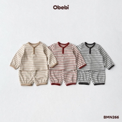 OBEBI - Bộ thu đông họa tiết kẻ ngang OBEBI (66-120)
