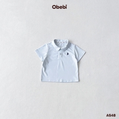 OBEBI - Áo polo trơn cộc tay cho bé OBEBI (73-120)