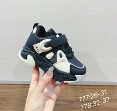 M Giày thể thao XO đen trắng(26-31)