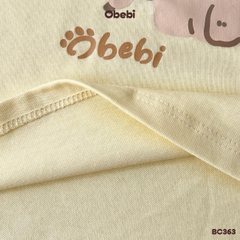 OBEBI - Bộ cộc mùa hè phối viền in hình thú OBEBI (73-120)