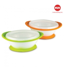 NUK - BÁT ĂN CHỐNG ĐỔ CÓ NẮP