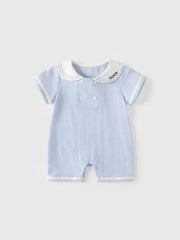 JS - Body đùi xanh 4 cúc cổ trắng thuỷ thủ cute (66-80)