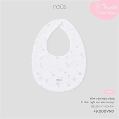 NOUS - Yếm tròn màu trắng in hình ngôi sao và con mực