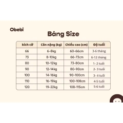 OBEBI - Bộ thu đông cổ trụ phối màu OBEBI (66-120)