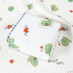 BS - Khăn ủ chần bông 3 lớp in hình 85x85cm