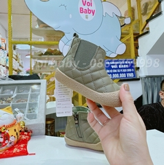 OBB Giày cao cổ xanh lót lông(21-25)