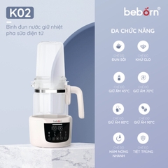 BEBORN - MÁY ĐUN NƯỚC GIỮ NHIỆT PHA SỮA ĐIỆN TỬ K02