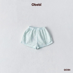OBEBI - Quần cộc bé gái họa tiết hoa OBEBI (73-120)
