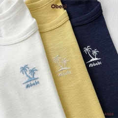 OBEBI - Áo ba lỗ trẻ em thêu hình cây dừa OBEBI (73-120)