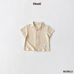 OBEBI - Bộ cộc sơ mi dệt nổi thoáng khí mùa hè OBEBI (73-120)