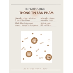 BS - Khăn ủ 3 lớp chần bông phong cách HÀN 85x85cm