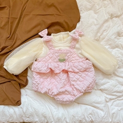 JS Set Body giả yếm hồng thêu hoa tulip(66-80)