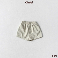 OBEBI - Quần đùi trẻ em vải gió thêu hình ngôi sao OBEBI (73-120)