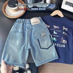 BK - Quần đùi bò thêu hình ngựa (100-150)