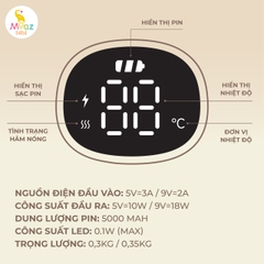 MOAZ - TÚI Ủ BÌNH SỮA TÍCH ĐIỆN DI ĐỘNG MB-081