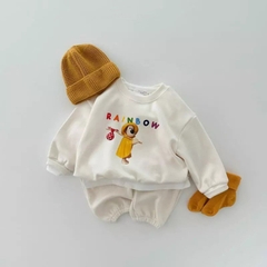 OBB Bộ nỉ chú cún Rainbow Friend(S80-110)