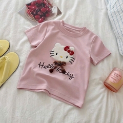 BK - Áo thun Hello Kitty đính nơ (90-160)