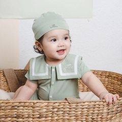 BUBABY - Body ngắn tay cổ thuỷ thủ BAMBUS GAMI(1-12M)