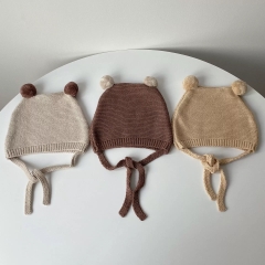 MIM - Mũ len quả bông cột dây(3M-2Y)