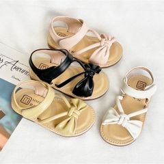 N Sandal BG MGBABY quai ngang thắt nơ đen(S21-30)