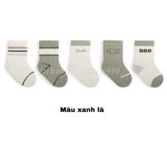LBB Set tất 5 đôi phối sọc cao cổ(S-M-L)