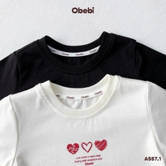 OBEBI - Áo thun cộc tay Trái tim OBEBI (73-120)