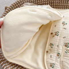 JS Áo khoác muslin lót nỉ 2 túi(66-80)