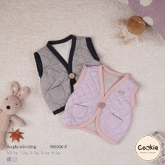COOKIE Áo Gile chần bông cài giữa(6M-4Y)