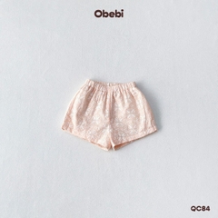 OBEBI - Quần cộc bé gái họa tiết hoa OBEBI (73-120)
