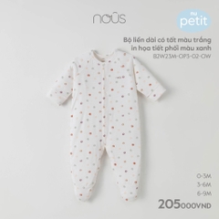 Nous Bộ liền có tất màu trắng(S3-9M)