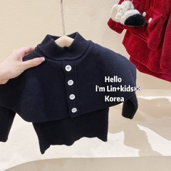 SA Set áo len +chân váy tutu đỏ(5-13)