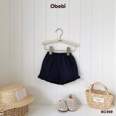 OBEBI - Bộ cộc sơ mi linen bé gái đi biển OBEBI (73-120)