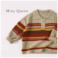 LB - Aó len cổ polo Mtiny Queen kẻ(80-130)