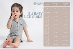 BU Bộ dài tay cài chéo Quilted chần bông(6-12M)