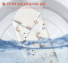 BS - Khăn ủ chần bông 3 lớp in hình 85x85cm