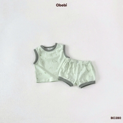 OBEBI - Bộ ba lỗ cotton hoạ tiết(66-110)
