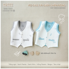 HRNEE Áo Gile cài giữa chần bông(S6-3Y)