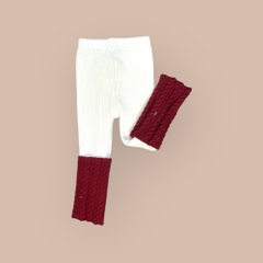 TL - Quần legging len be phối đỏ(90-130)