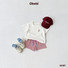OBEBI - Quần đùi kẻ sọc đi biển OBEBI (73-120)