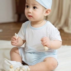 BUBABY - Body đùi ngắn tay cài vai Molist(1-12M)