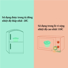 MISUTA - SET 4 HỘP TRỮ NẮP NHỰA 120ML