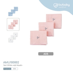 BUBABY - Khăn sữa Muslin Pack 3 Freeize